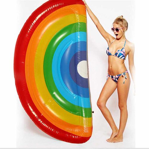 2020 Summer pool Party Giant Inflatable Rainbow Pool Float