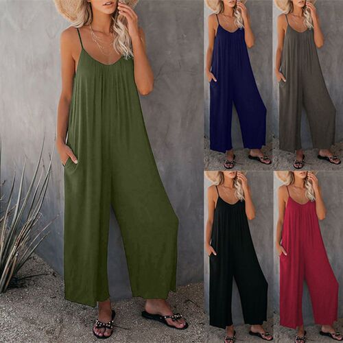 2025 Womens Trousers Solid lor Slug Pocket Loose Casual Sli