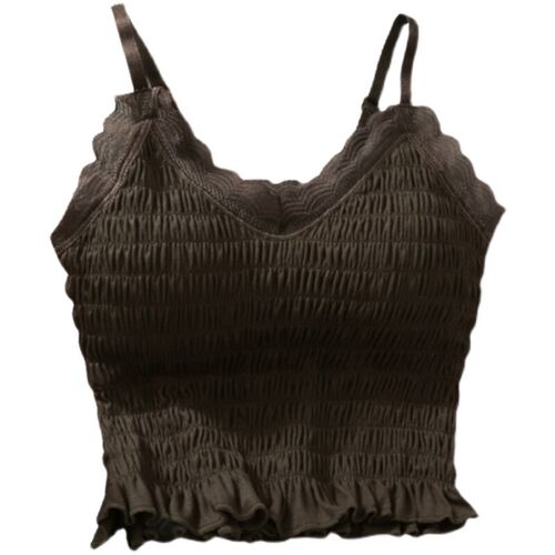 Lace Slim Fit Crop ops Off Shoulder Spaghetti Strap Tanke To