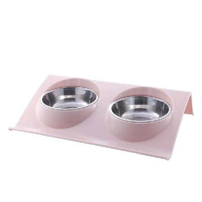 New Stainless Steel Pet Bowl Silicone Bone Pet Bowl With No