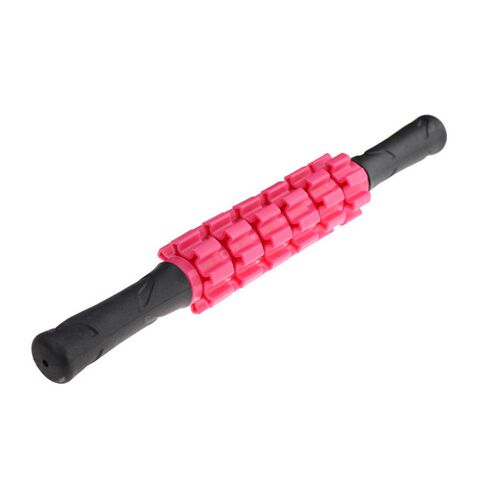 Yoga Massage Roller Stick Trigger Point 6 Wheels Body Massag