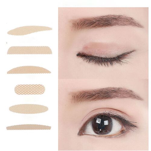 10sheet Gauze Lace Mesh Invisible Double Eyelid Sticker Wate