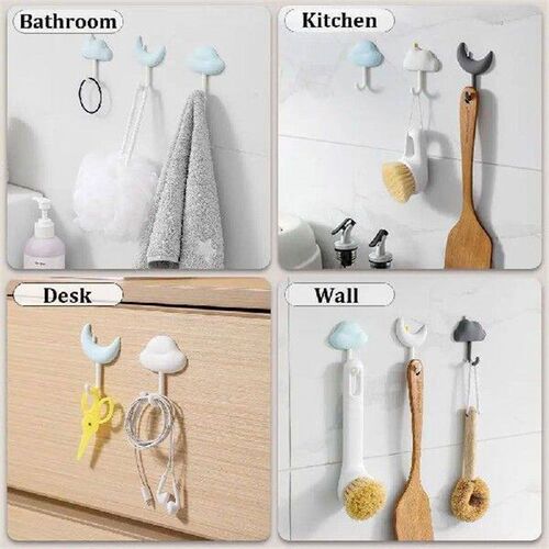 3pcs Simple Punch Free Hook Wall Mounted Hanging Traceless
