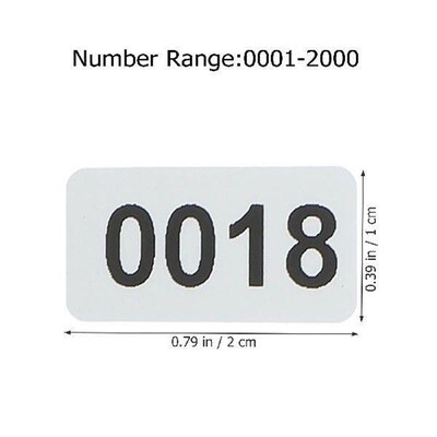Numbered Stickers Nail Label Inventory Tags Pvc Clothing