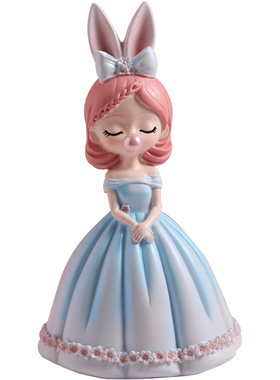 可爱吹泡泡女孩创意卧室桌面装饰品房间布置少女心公主房间摆件设