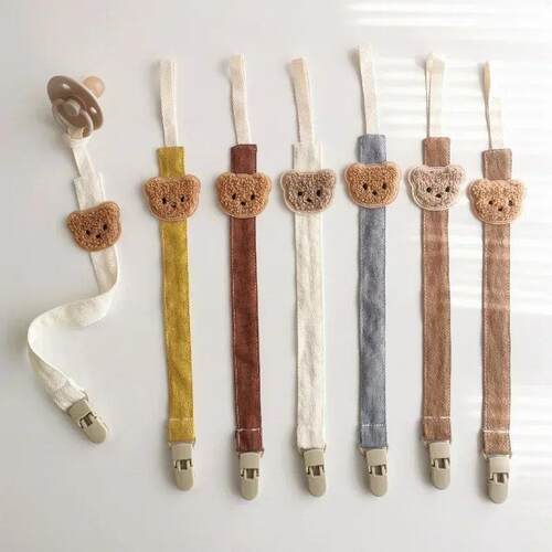 Cute Bear Baby Pacifier Chain Clips Holders Anti-drop Chain