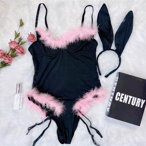Underwear Shaping Uniform Set Rabbit Girl Fur Edge Girl