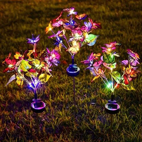 1pc Solar Garden Butterfly Lights Outdoor Waterproof Decorat