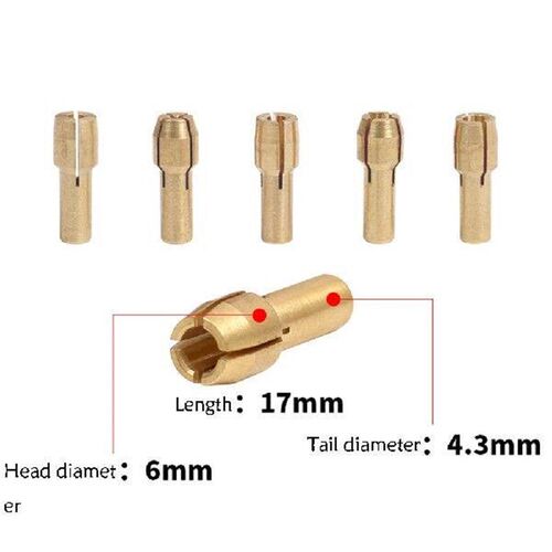 10pcs Mini Brass Collets Chucks Rotary Tool Mini Drill
