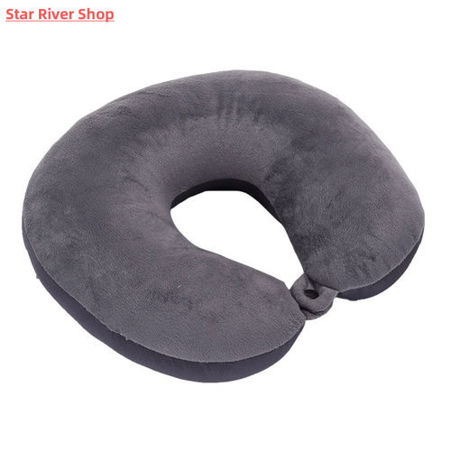 U-shaped Travel Pillow Plush Pillowcase for Outdoor Travel A