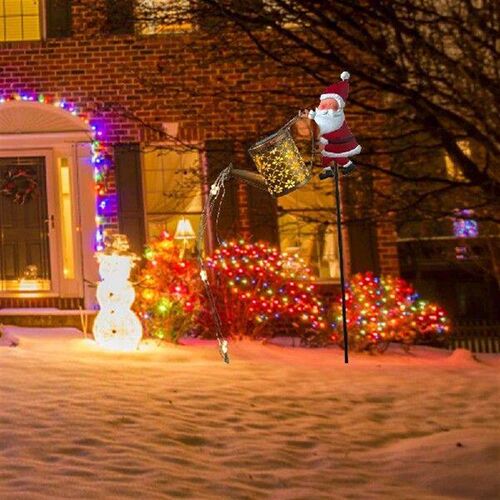 Santa Claus Solar Garden Lights with Lights Solar Outdoor