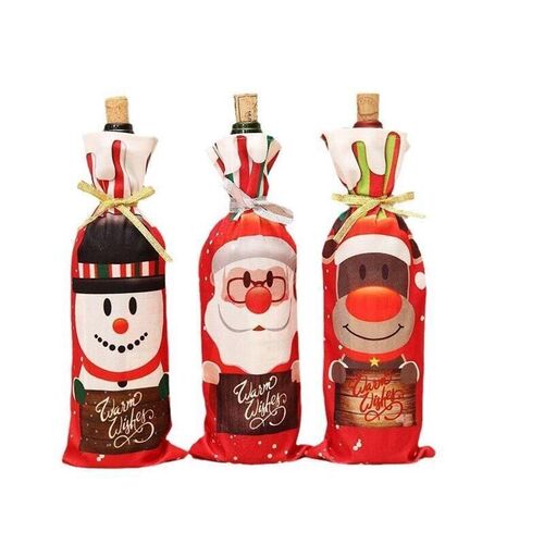 Christmas Decorations Red Wine Set Table耶诞红酒套装饰用品