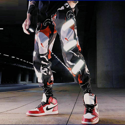 Block Pocket Patchwork Cargo Joggers Men 2022 New Setwear Hi