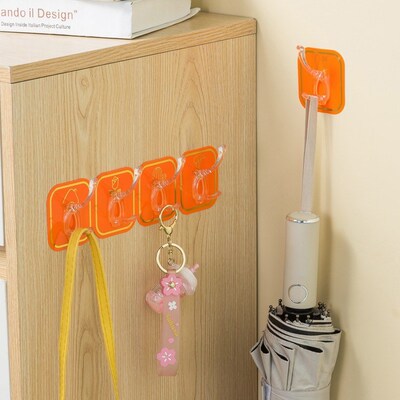 NoDrill Hooks 6in1 Adhesive Hook Wall Mounted Hanger for Clo
