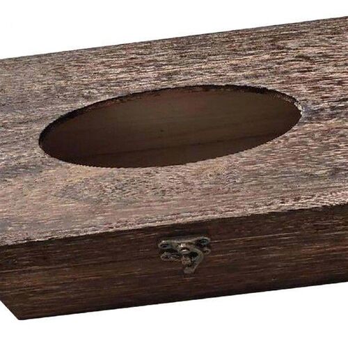 Wooden Tissue Box Facial Hand Towel Storage Tray Napkin