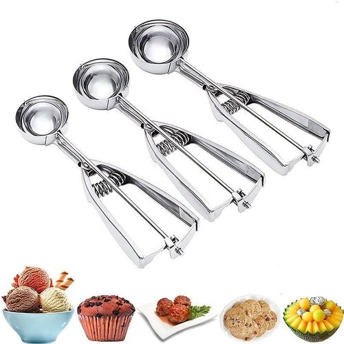 Ice Cream Spoon Kitchen Tools 3 Size Stainless Steel Spring