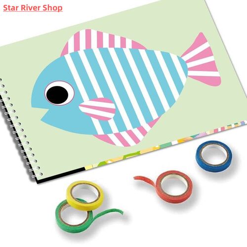 Cartoon DIY Combination Set Tape Coloring Toy Sticker Book