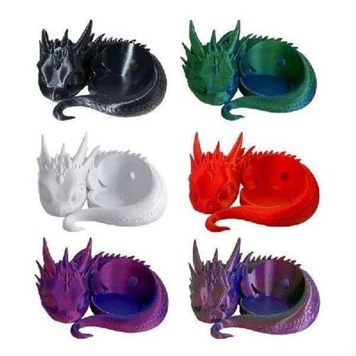 C7AB 3D Printed Lying Baby Dragon Speaker Holder Stand for