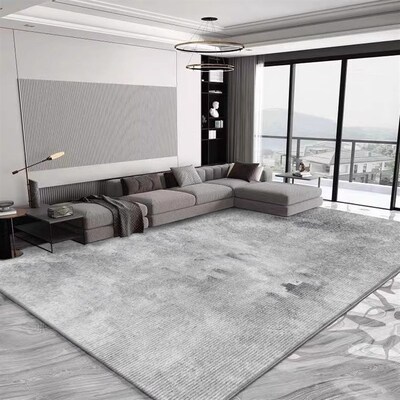 Grey living room carpet, bedside carpet, anti slip