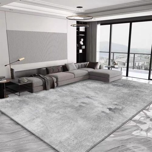 Grey living room carpet, bedside carpet, anti slip