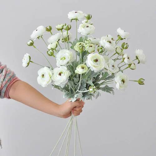 69CM Artificial Flower Flocking Small Lotus Nordic Ins Home