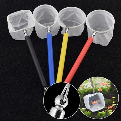 Aquarium Retractable 3D Stainless Steel Fishnet Pocket Shrim