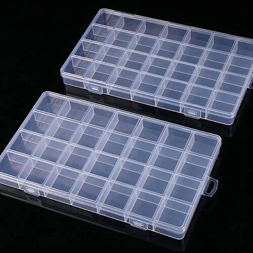 Plastc Storage Box 28 Grd Wth Slot Beaded nt-strng Grd  Jewe