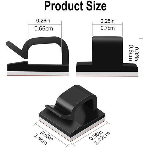 10/20/50PCS Cable Organizer Clips Wire Winder Holder Earphon