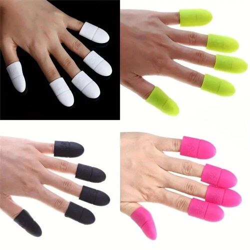 5PCS/Box Fingers Tips Reusable Silicone Nail Soakers Pad Hol