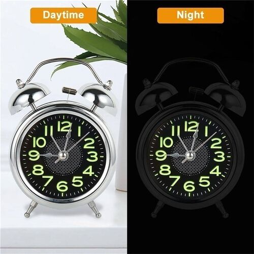 Loud Alarm Clock for Heavy Sleepers Adults Retro 4 Inch Sile