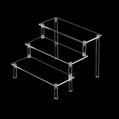 1-3 Tier Aryli Display Stand Rak Transparent Display Riser S