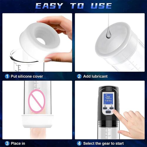 Enlargement Vacuum Pump LCD Electric Penis Pumps Male Mastur