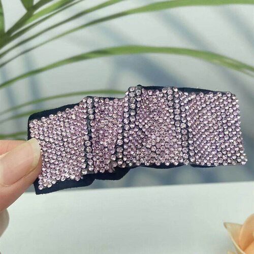 New hairpin wrinkled bangs clip back head full diamond BB cl