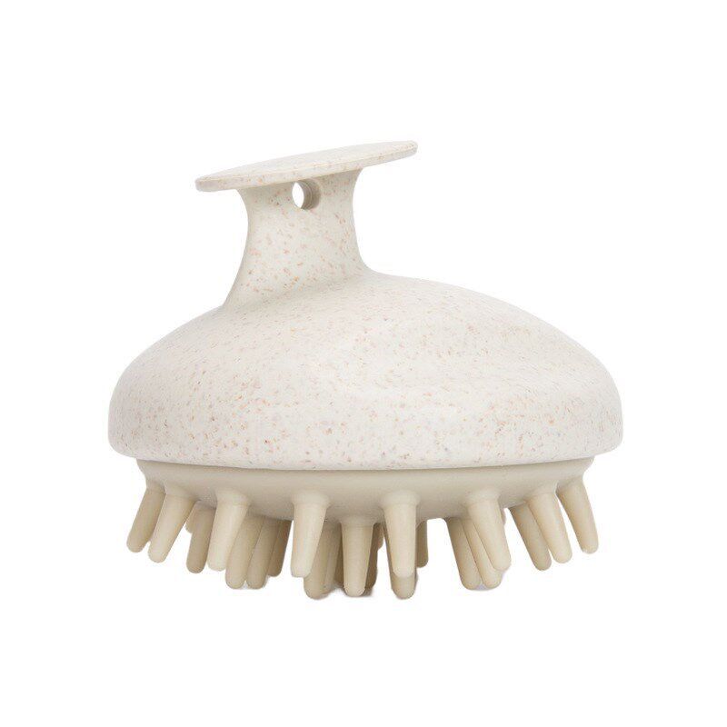 Wheat Straw Scalp Brush Hair Massage Comb Silicone Scrubber