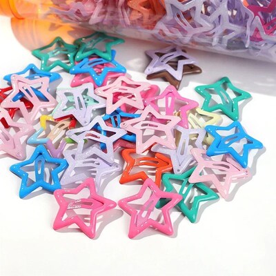 20Pcs Colorful Star BB Hair Clip for Kids Lovely Hair Decora