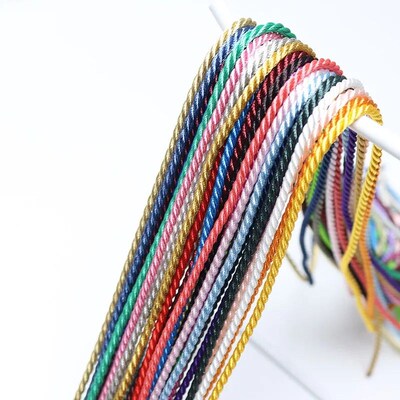 5mm 3 Shares Twisted Cotton Nylon Cords Colorful