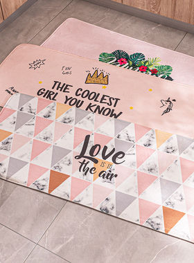 Absorbent felt bedroom entrance door mat bathroom rug carpet
