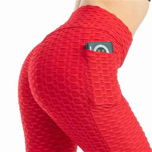 2019Pocket Yoga Pants High Elastic Sweat-Wicking Hip-Lifting