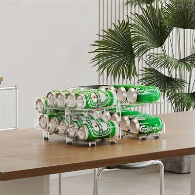 Stackable Refrigerator Organizer Bins Pop Soda Can