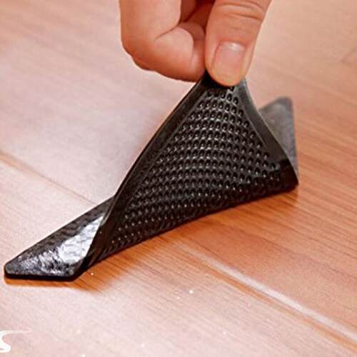 1/4pcs Rug Carpet Grippers Triangle Rubber Mat er Reusable N