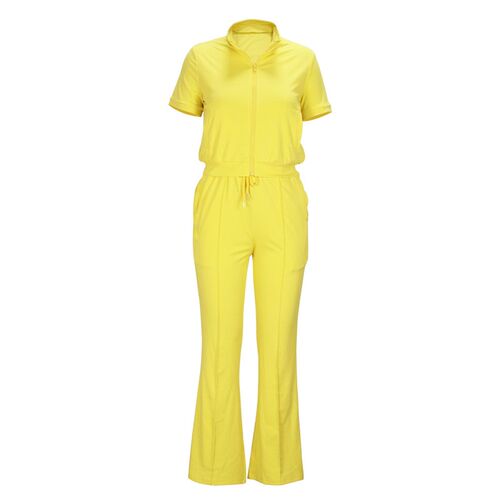 Spring/Summer Short Sleeve Zipper Top Flare Pants Set