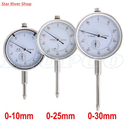 0-10/25/30mm Dial Indicator 0.01mm Resolution Gauge Shockpro