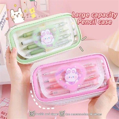 Kawaii  Pencil Case Cute Animal Pencilcases Large School