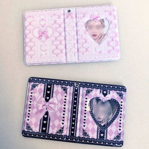 Ins Pink Black Lace Plaid Photo Album Kpop Korea Idol Star C