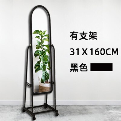 Movable Full Length Mirror  Wheels Dressing Standing Holder