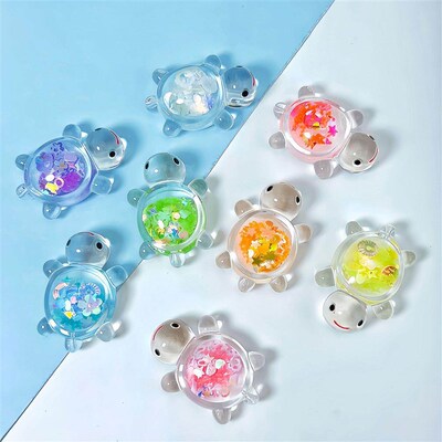 Cute Glow-in-the-Dark Glitter Turtle DIY Trendy Accessory Pa