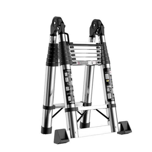 Stainless steel telescopic step ladder foldable dual-use5.8M