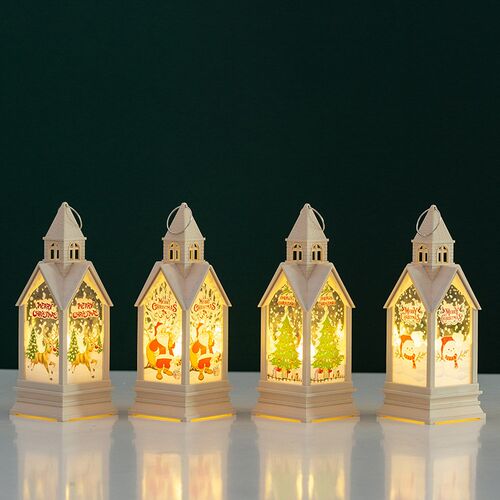 Christmas decoration portable wind lamp castle night light