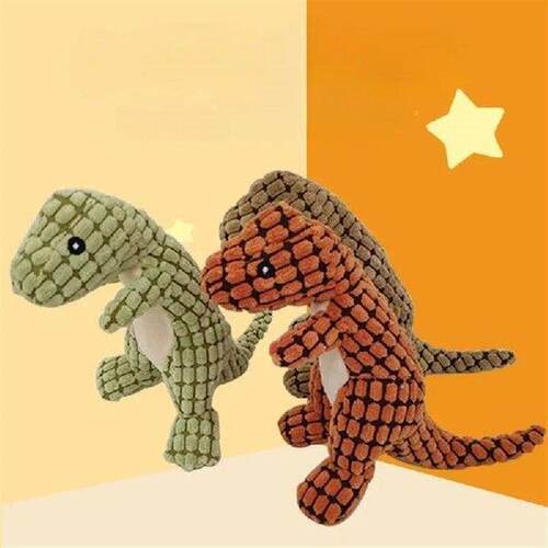1PC Cats and Dogs Pet Plush Dinosaur Toys Interactive Dog
