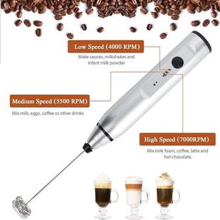 Wireless Milk Frothers Electric Handheld Blender With USB El
